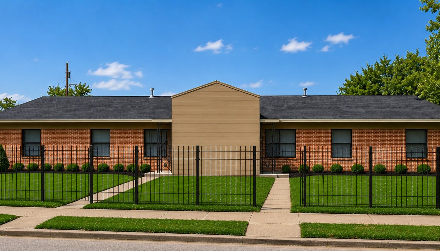 Brick rental duplex managed by Ross Commons in Waco, Texas