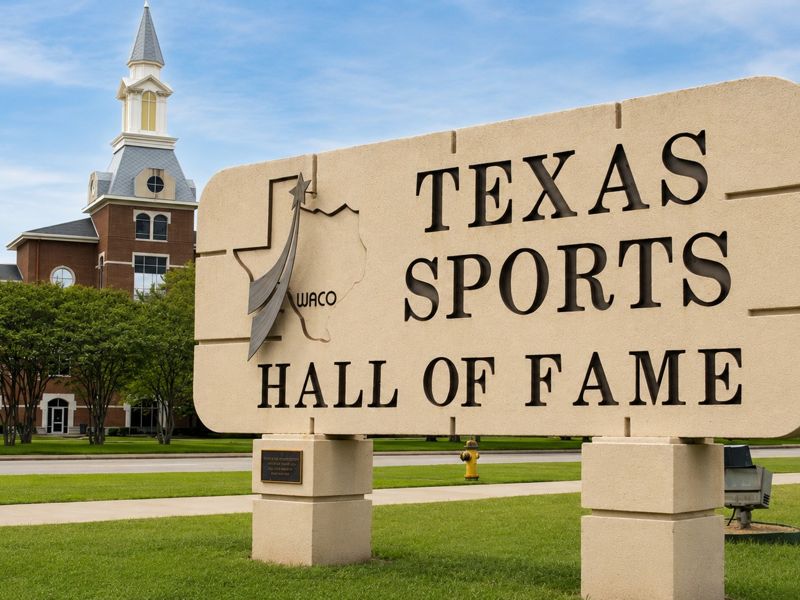 Texas Sports Hall of Fame sign in Waco